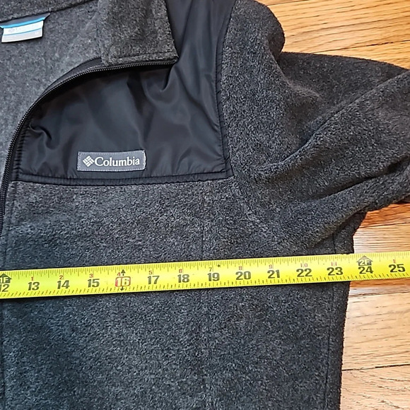 Men's Columbia Ultra Soft Fleece Zipper Jackets Gray/ black Size Medium - Picture 9 of 10